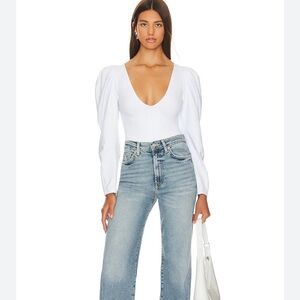 x Intimately FP Va Va Voop Bodysuit in White